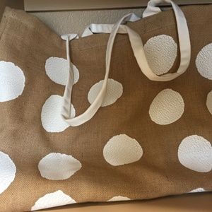 Burlap Polka Dot Bags